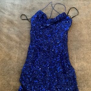Windsor Blue homecoming dress sequence worn once